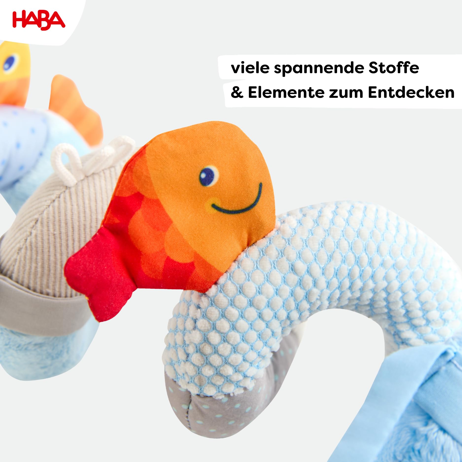HABA Pinguino a spirale mobile – figura animale staccabile campanella e pellicola a specchio per carrozzina e lettino per bambini dai 0 anni in su, regalo di nascita – 2012335001
