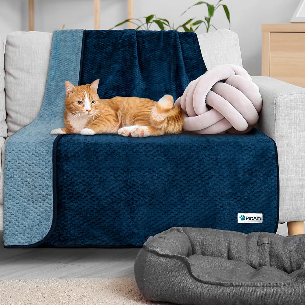PetAmi Manta Impermeable para Perro, Manta para Mascotas XL a Prueba de Fugas para Perros Grandes, Protector de Funda de sofá, Funda de sofá de Forro Polar para Gatos, Perrera, Reversible, Lavable,