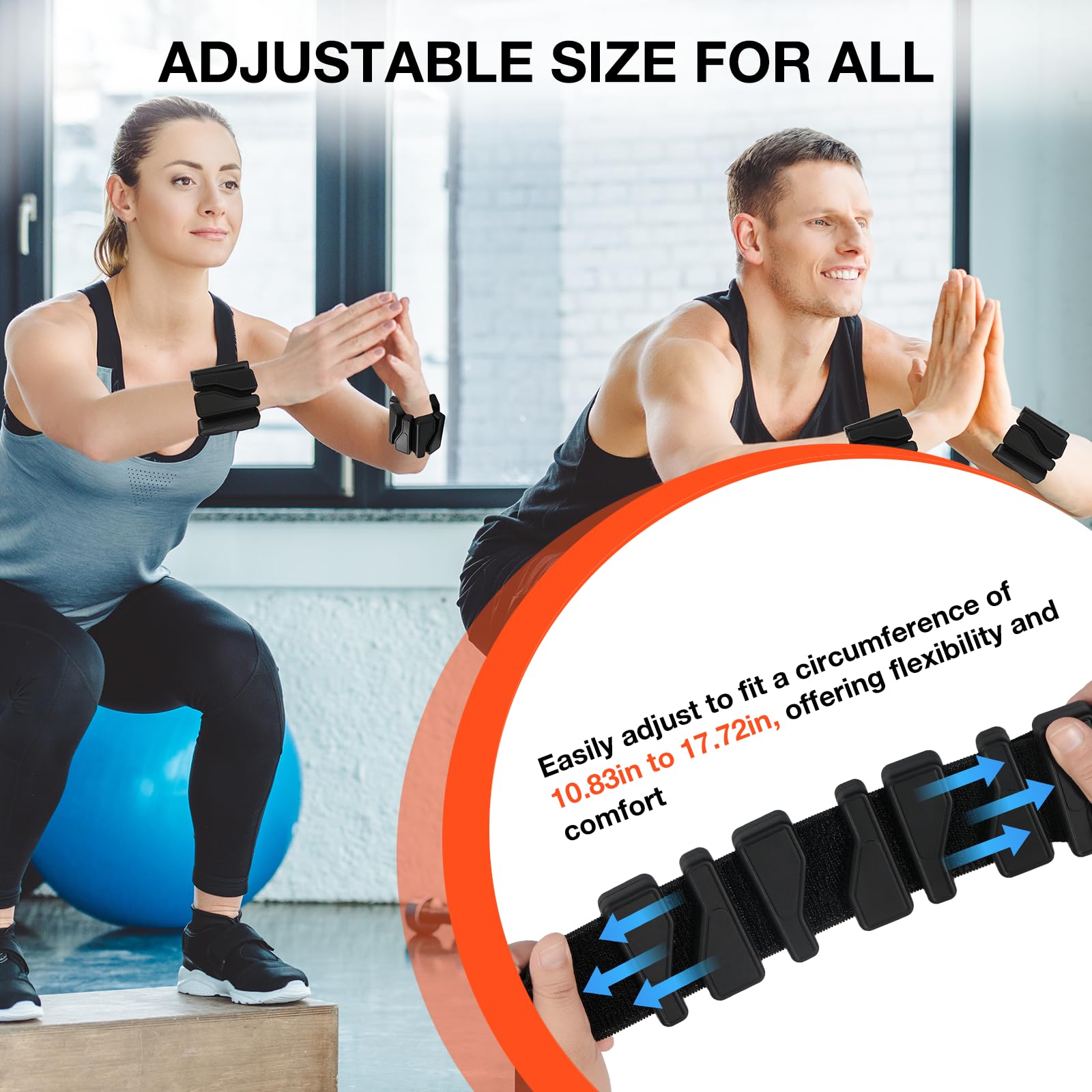 Cozary 2 Pezzi Polsiere e Cavigliere Regolabili (0.45kg Ciascuno), Set Manubri Rimovibili, pesi Regolabili in Silicone, per Esercizio, Camminare, Jogging, Yoga, Aerobica, Pilates, Nero