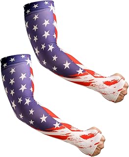 Arm Sleeves for Men Women,Cooling Sleeves with Thumb Holes,Funny Sun Protection Arms Cover with Print Pattern