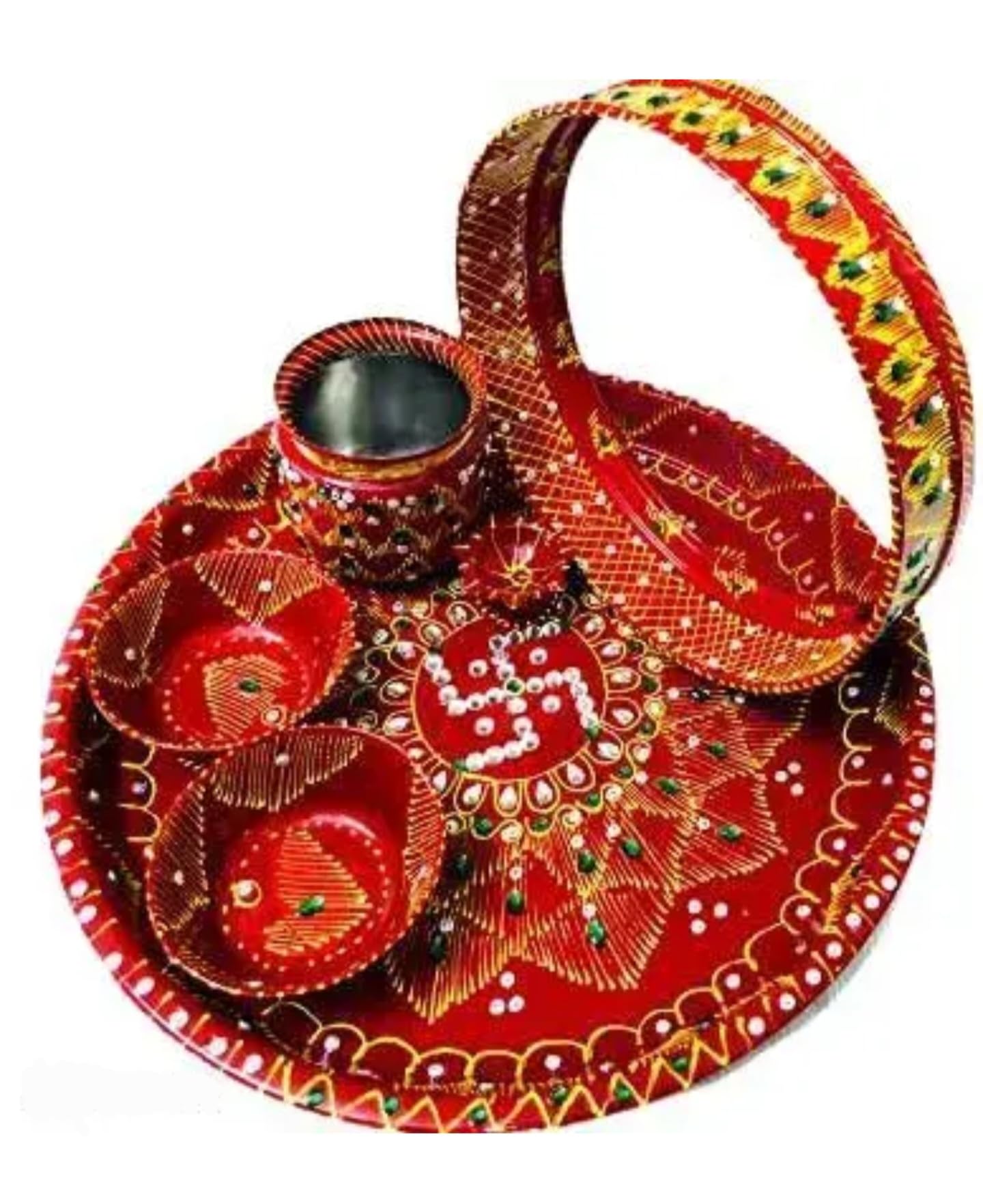 Pooja Thali fait main, le cadeau culturel idéal pour les fêtes