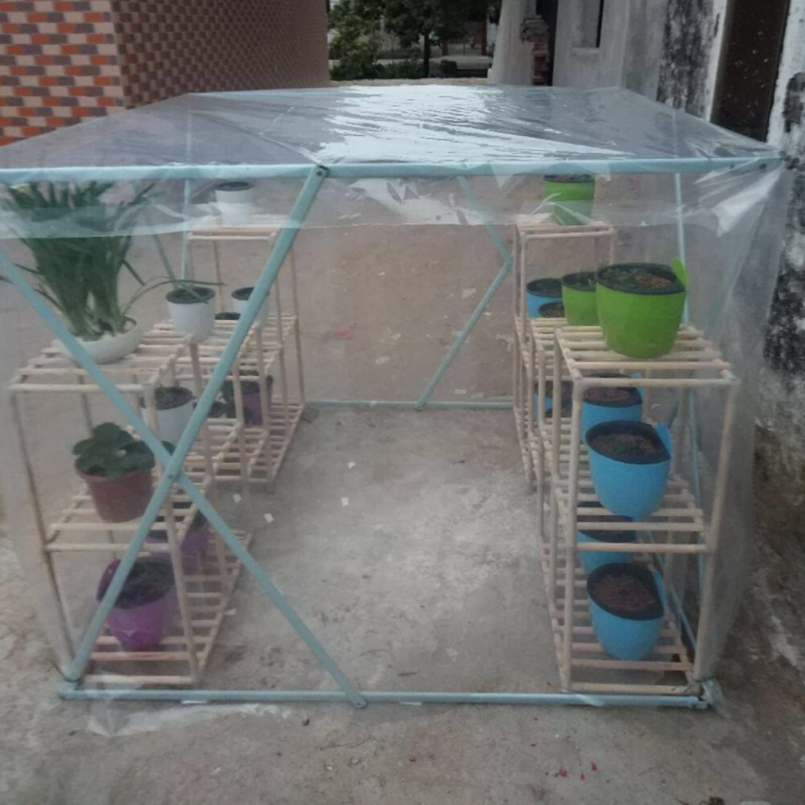 Película Transparente para invernaderos de 4 años de 150 micrones de Espesor,plástico de Recubrimiento de Polietileno Resistente para Cuartos de Cultivo e invernaderos,2*2m/3*6m(3*6m)