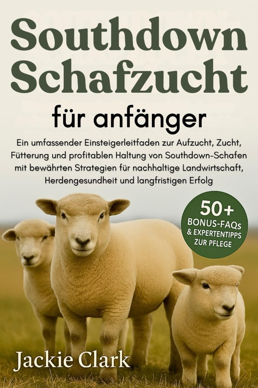 SOUTHDOWN-SCHAFZUCHT FÜR ANFÄNGER: Ein umfassender Einsteigerleitfaden zur Aufzucht, Zucht, Fütterung und profitablen Haltung von Southdown-Schafen ... Herdengesundheit und langfristigen Erfolg