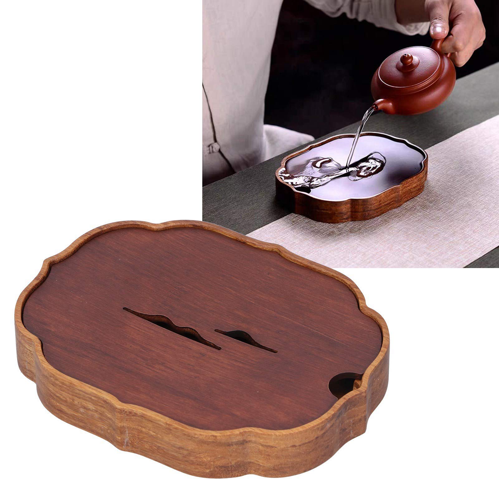Tea Tray, Tea Table, Gongfu Tea Set, Tea Tray Box with Water Storage for Kungfu Tea Accessories