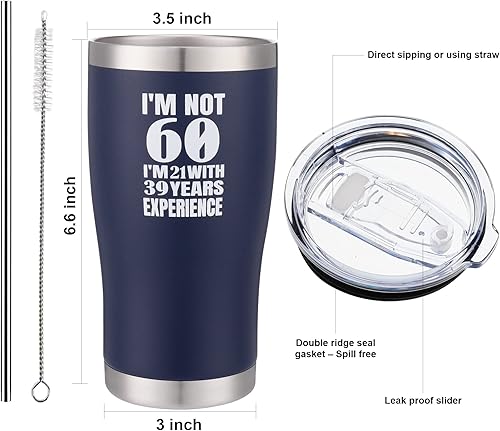 Miniatura 8 de Vaso de golf  Regalo perfecto de golf, taza de café aislada al vacío de 20 onzas con tapa y pajilla, regalo divertido para hombres, golfistas, papá,