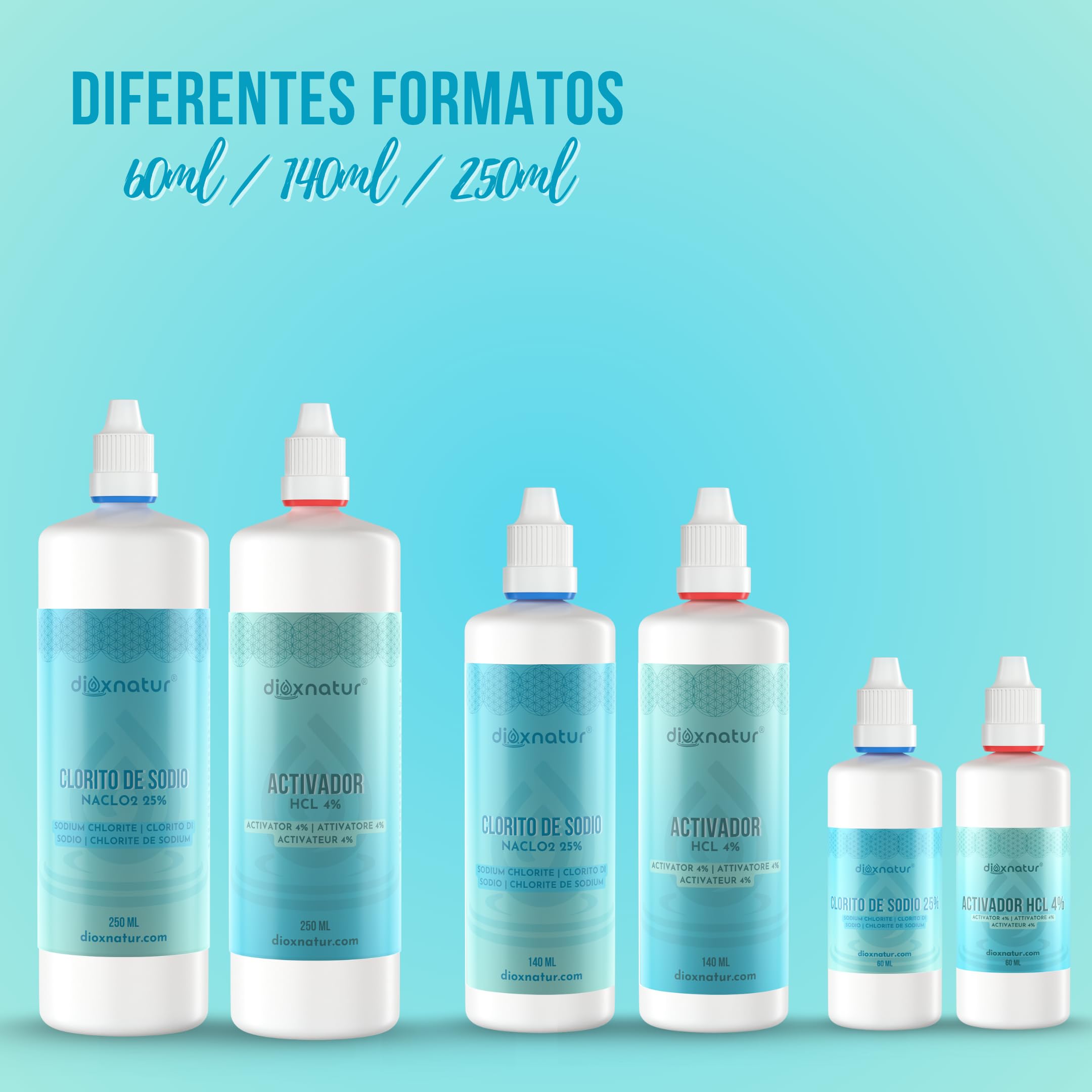 Kit de producción de dióxido de cloro 250ml - No apto para el consumo humano