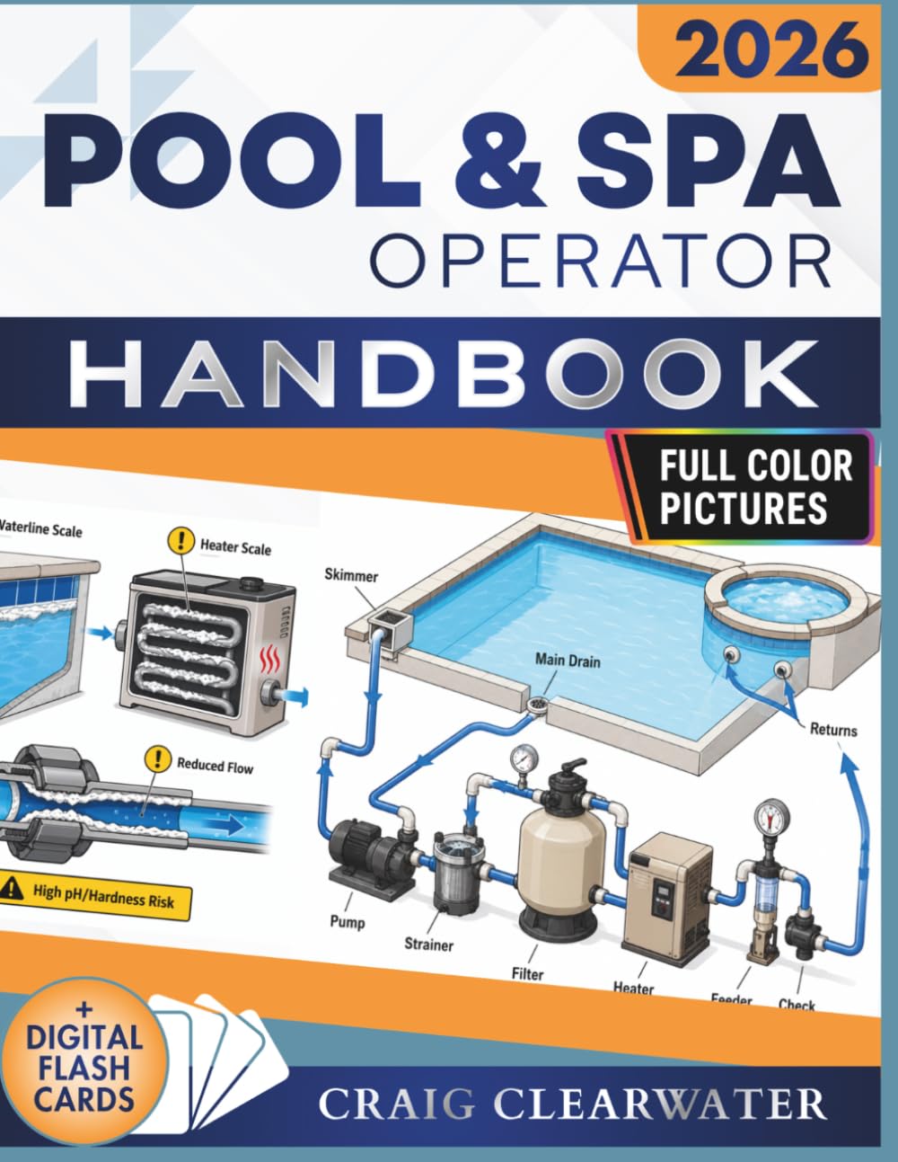 POOL AND SPA OPERATOR HANDBOOK: Full-Color Illustrated Operator’s Guide to Pool Chemistry, Spa Care, Equipment Maintenance, Safety Compliance, Troubleshooting, and Crystal Clear Water Management