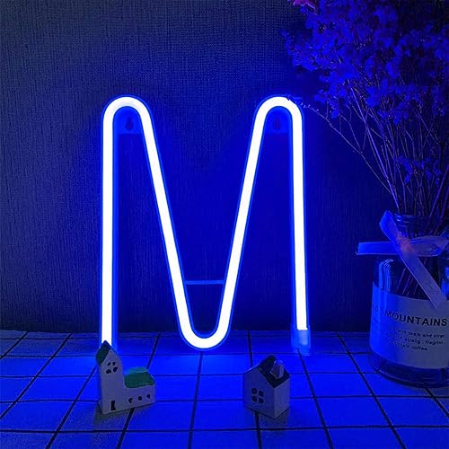 Vista 48 de Letras de neón azules, letreros LED que funcionan con pilas, luces LED del alfabeto, letrero de marquesina, letras decorativas de marquesina, luces