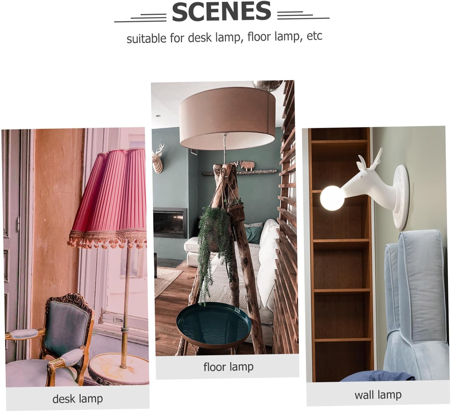 Fabric Drum Lamp Shade Grey Half Design for Decor Easy to Install and Material for Living Room Bedroom Hotel Use