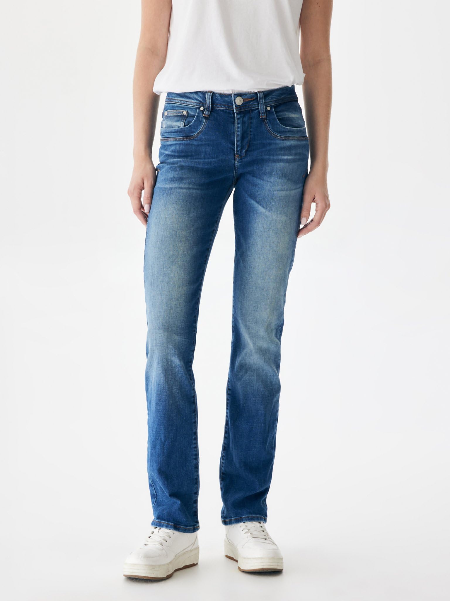 LTB Damen Jeans Vilma Bootcut - Blau - Zayla Wash W26-W34 Baumwolle Stretch
