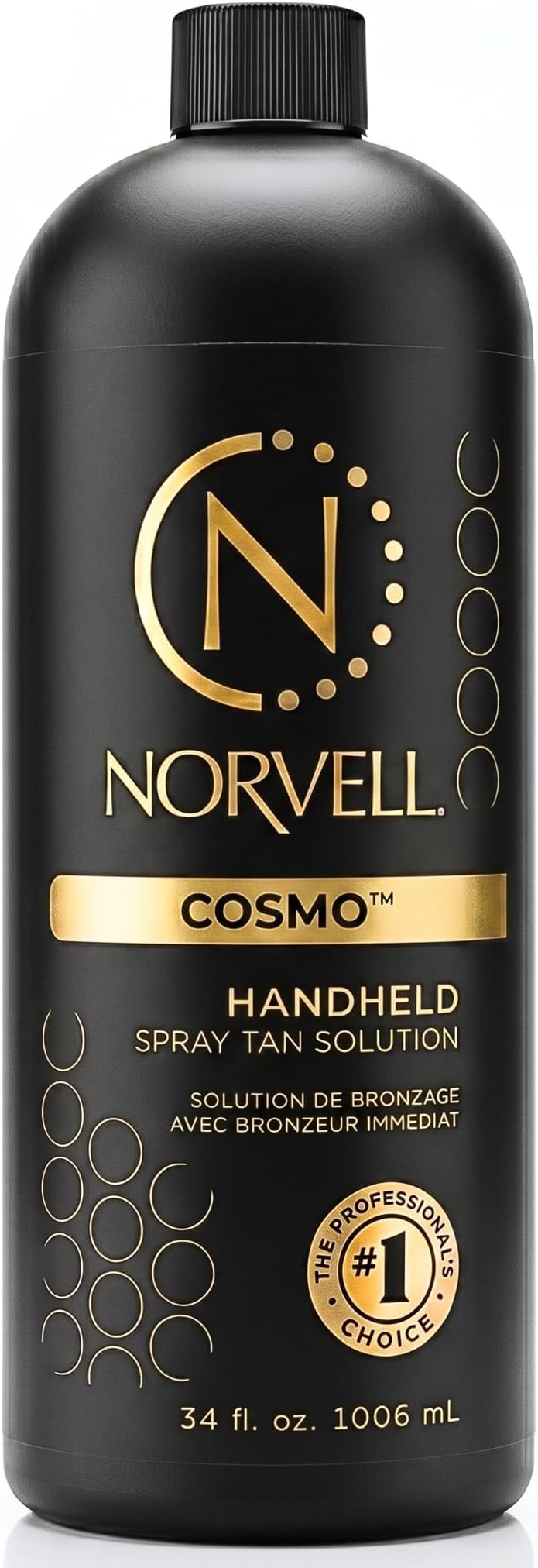 Norvell Professional Sunless Spray Tan Solution Cosmo 34 fl oz | With a Blend of Warm Brown & Cool Violet Brown Undertones, Long Lasting Handheld Self Tanning Spray