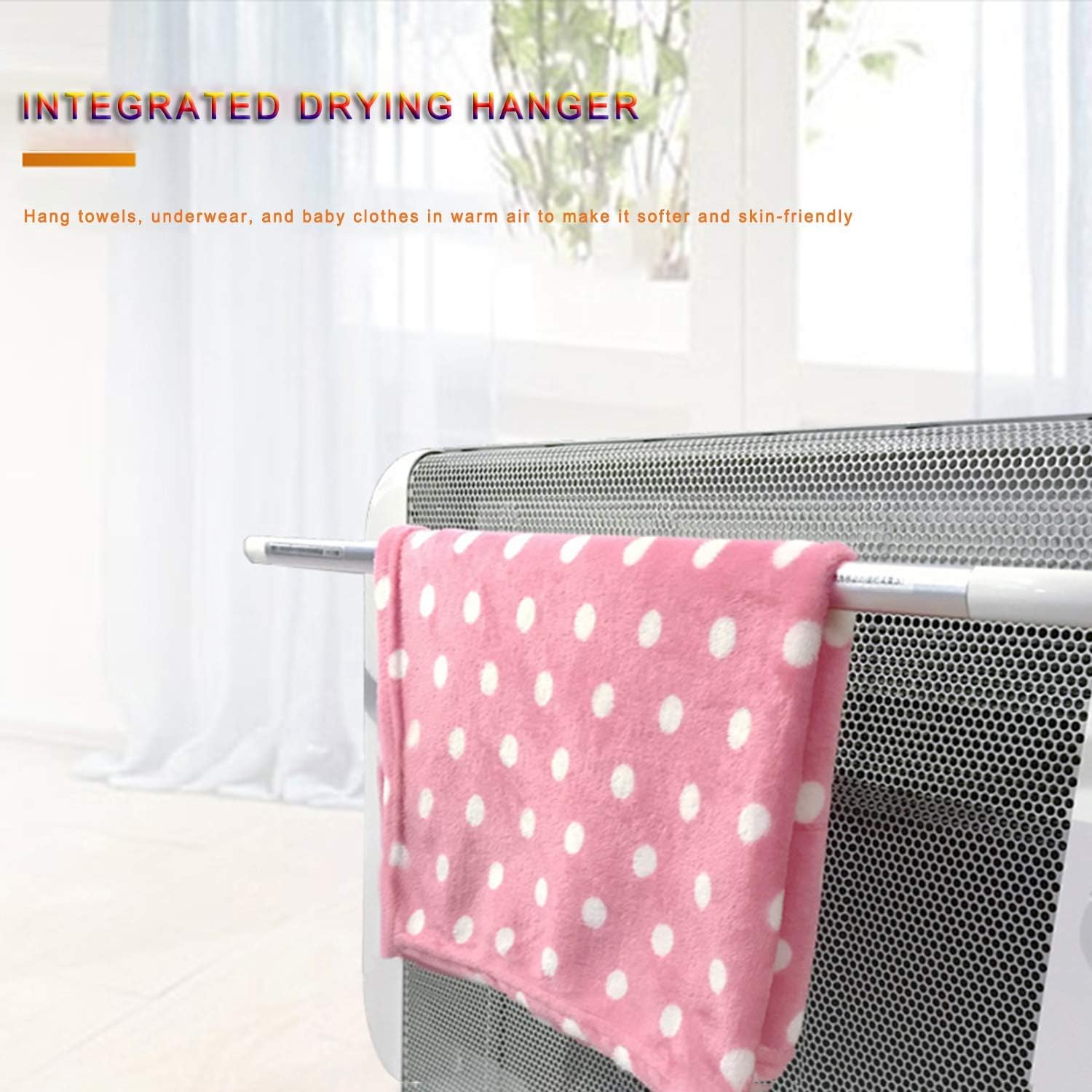 Vertical Mobile Electric Heating Wall-Mounted Rapid Heating Oven Home Quiet Instantaneous Water Heater Three-stage Control Integrated Clothes Horse After Emptying Heating Supplies