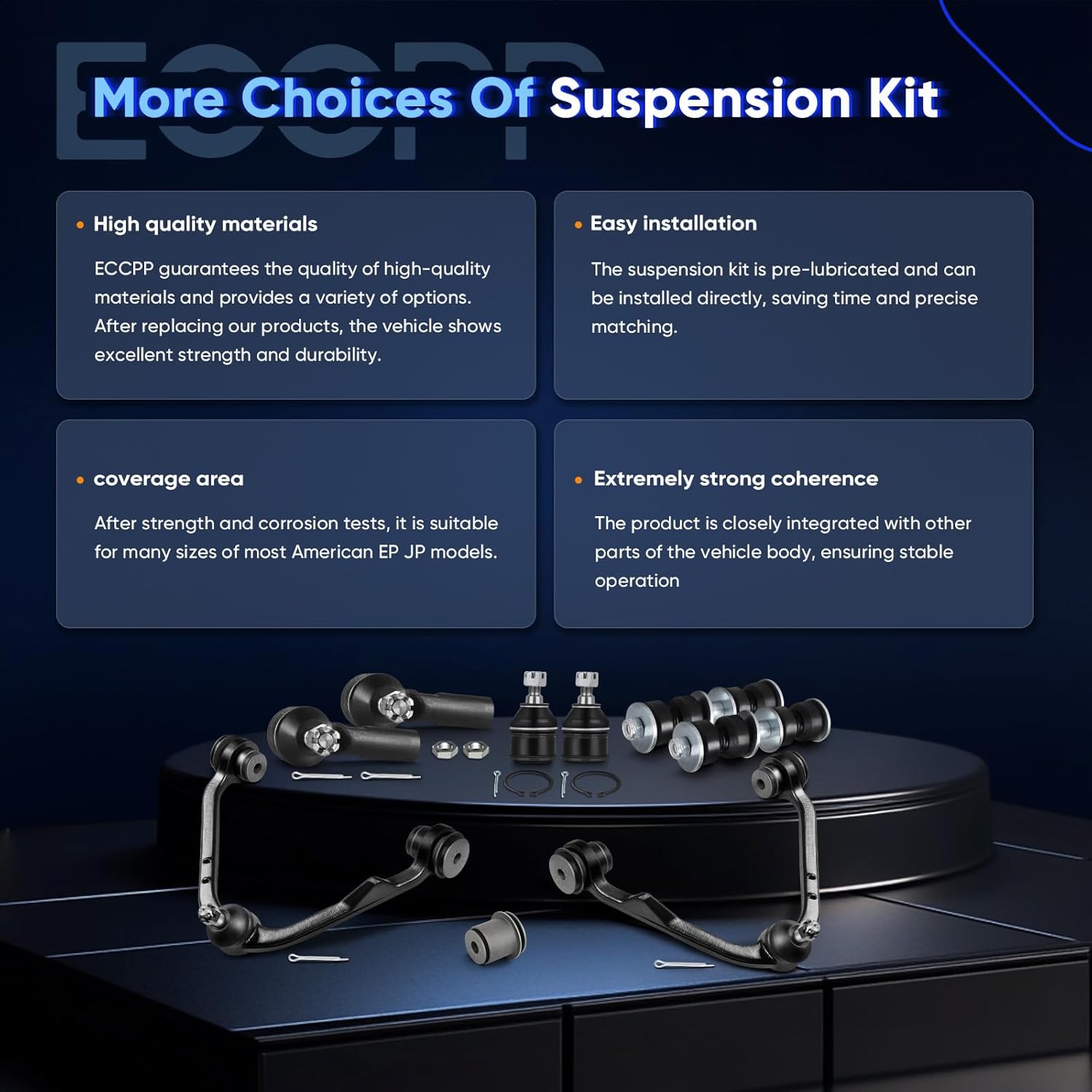 ECCPP 4pcs Front Upper Lower Ball Joint Replacement for 1993-1999 For Chevy C1500 For GMC C1500 1995-2000 For Chevy Tahoe RWD 1995-1999 For GMC Yukon RWD