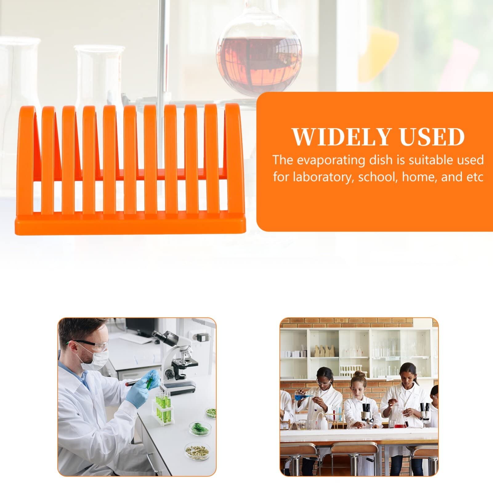 Support Pour Lames De Microscope - Lot De 2, En PP (16,5x10,5x9 Cm), Rangement Et Séchage Pour Laboratoire - 3