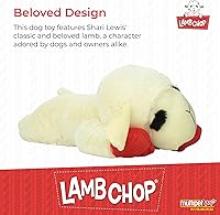Vista 2 de Multipet Licenciado oficialmente Lamb Chop Jumbo White Pelush Dog Toy, 24 pulgadas