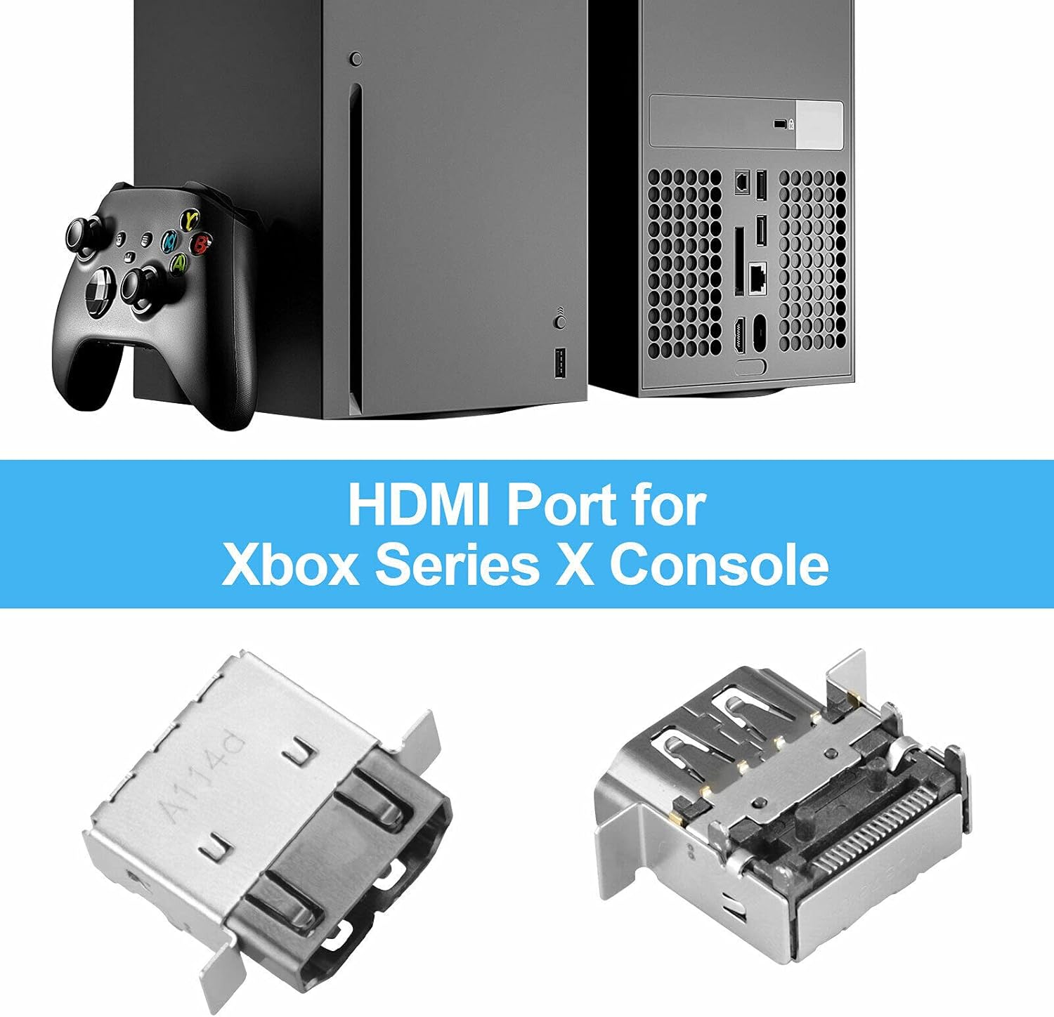 Replacement HDMI Port Connector Socket Motherboard Compatible with Microsoft Xbox Series X