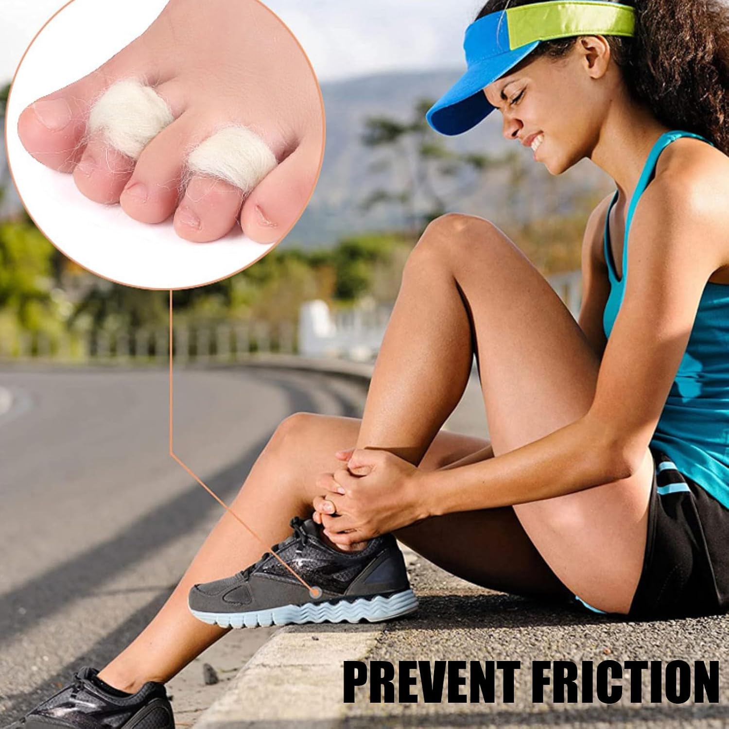 8PCS Lambs Wool for Toes Soft Feet Cushion Toe Separator Lambs Wool Corn Cushion Pads Blister Prevention Bunions Callus Remover Cushions Hammer for Shoes or Feet