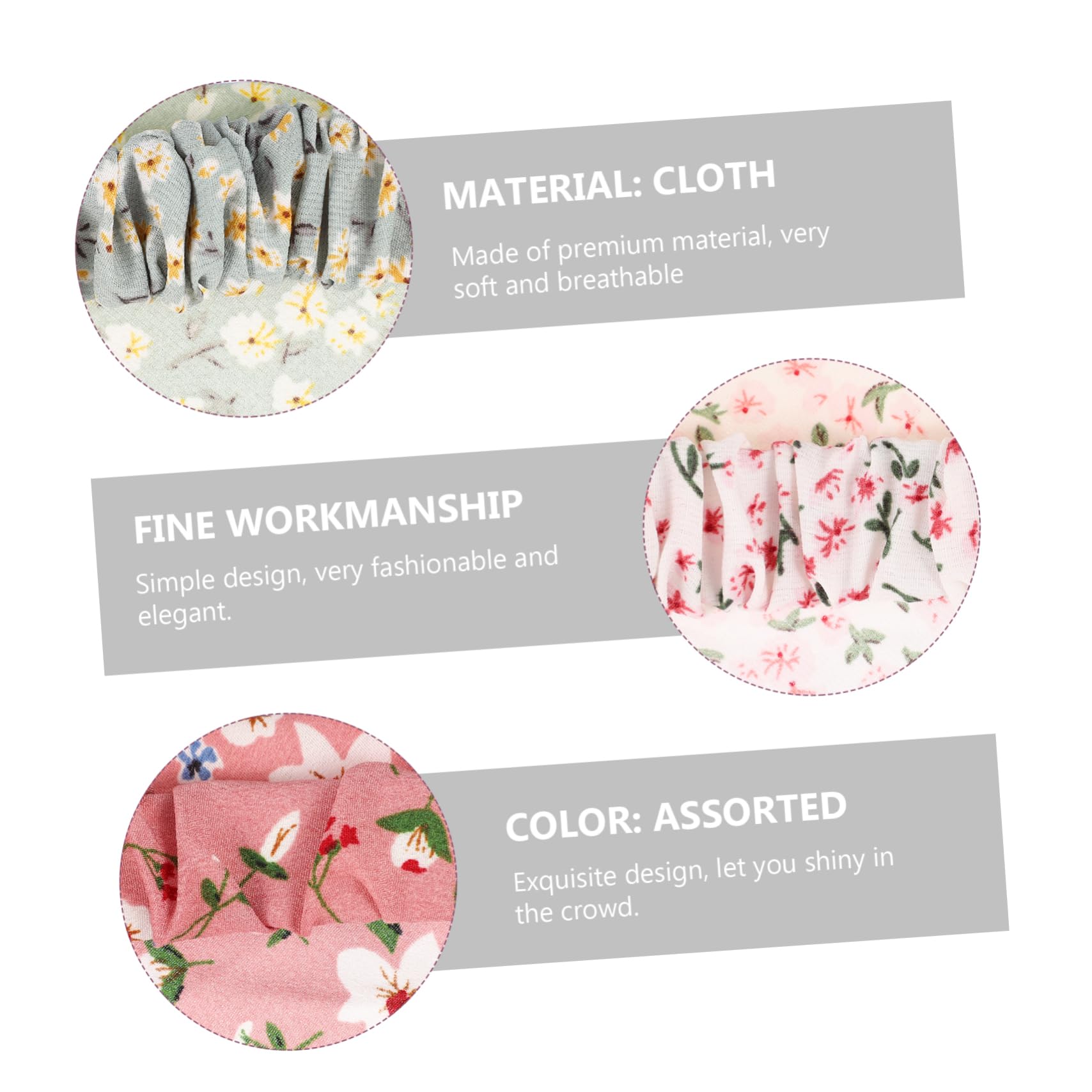 Healeved Pañuelos Mujer 18 Piezas Triangular Hair Band Hair Ties Turbante Elástico Bandanas Pañuelo Diademas Para Pañuelos Para El