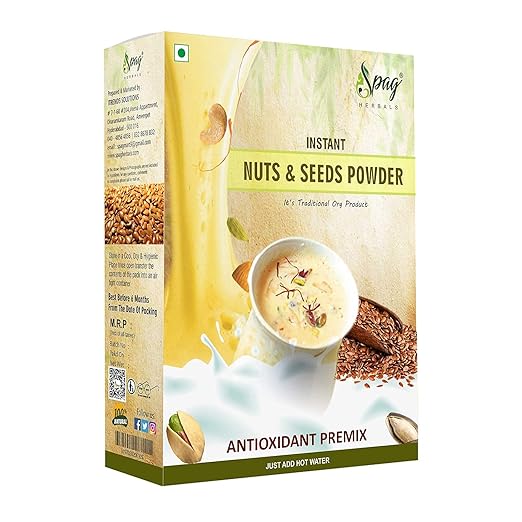 Instant kashmiri kesar Saffron nuts & Seeds mix with real bits almond nutritious healthy and refreshing Badam Milk Powder 200 gms