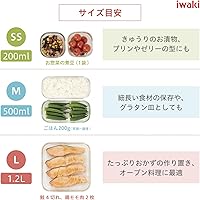 Vista 3 de iwaki PCPRN4GY22 Contenedor de almacenamiento de vidrio resistente al calor, gris frío, juego de sistema, mini paquete y gama