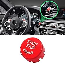 Jaronx Sports Red Start Stop Engine Switch Button Compatible with BMW,Power Ignition Start Stop Button Replacement(Compatible with BMW 1 2 3 4 5 6 7 X1 X3 X4 X5 X6/F30 F10 F01 F15 G01 G30 G31 G11 G12)