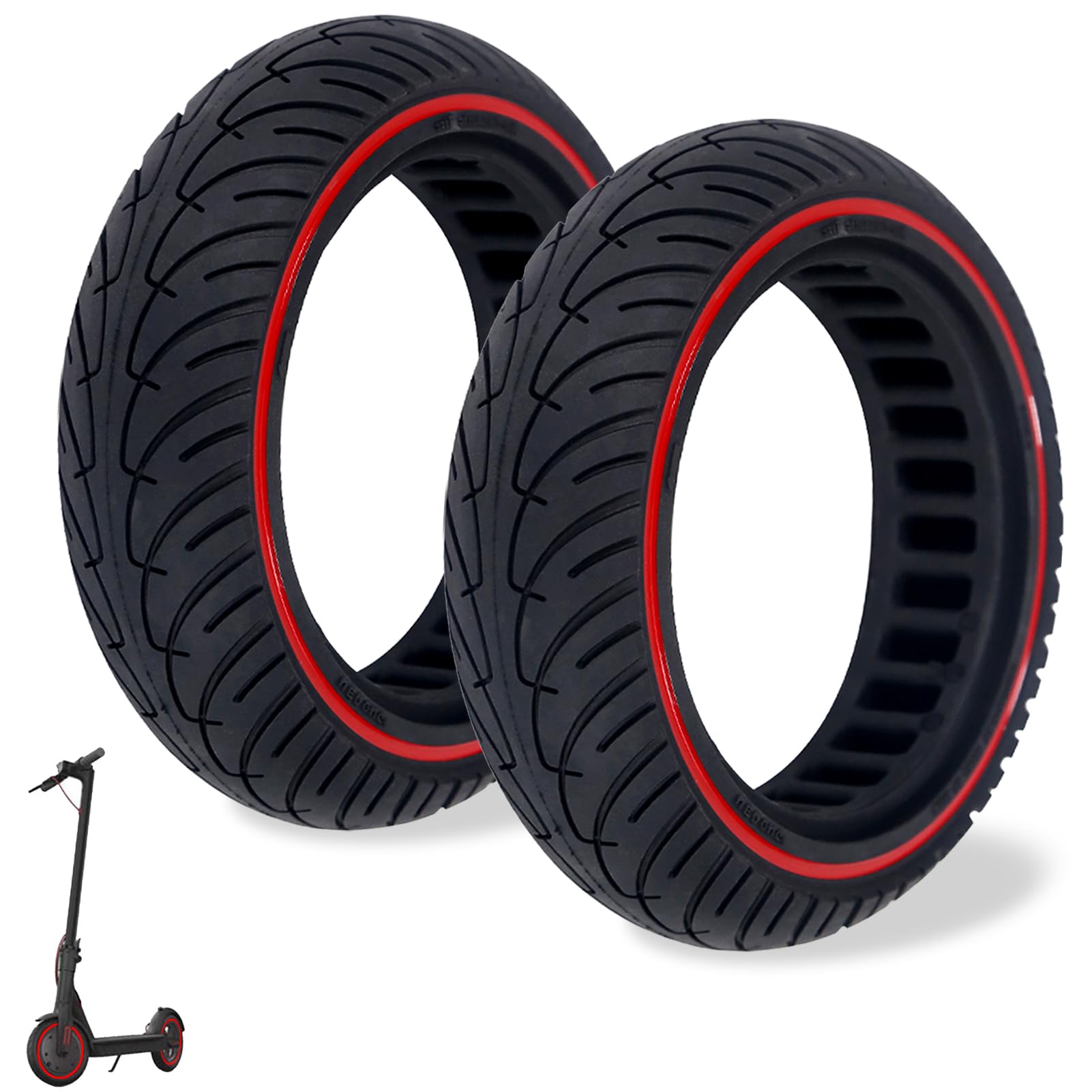 8,5 Pollici Ruota Monopattino Elettrico 8 1/2x2, Ruote Piene per Xiaomi M365 Mi 1S Pro 2, Gomme Monopattino 8,5 Pollici, Gomme Piene Monopattino 50/75-6,1, Pneumatico Tubeless