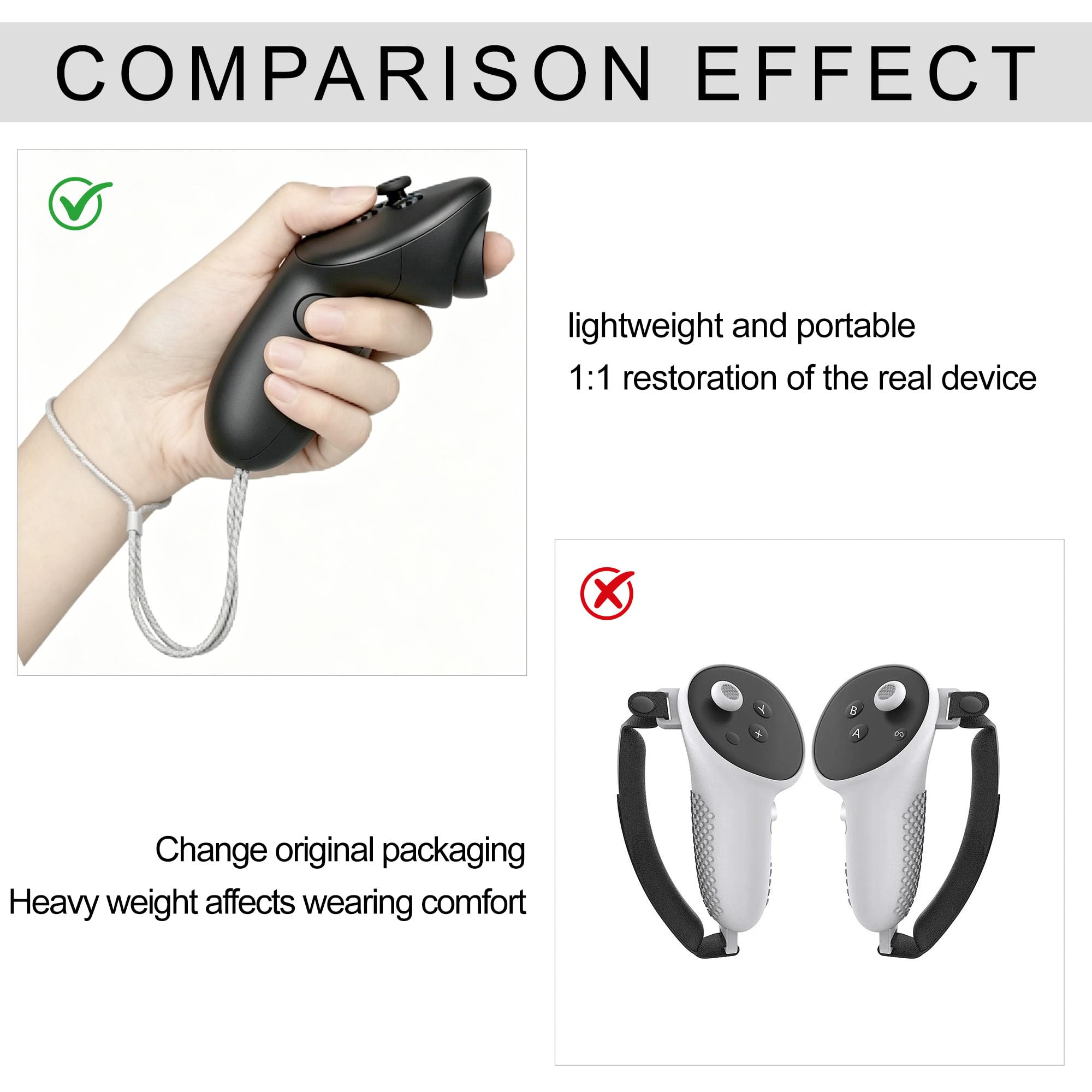 2PCS Adjustable Controller Wrist Straps for Meta Quest 3/3S White Replacement Hand Straps for Quest 3 Controller, Durable Easy Installation — view 5
