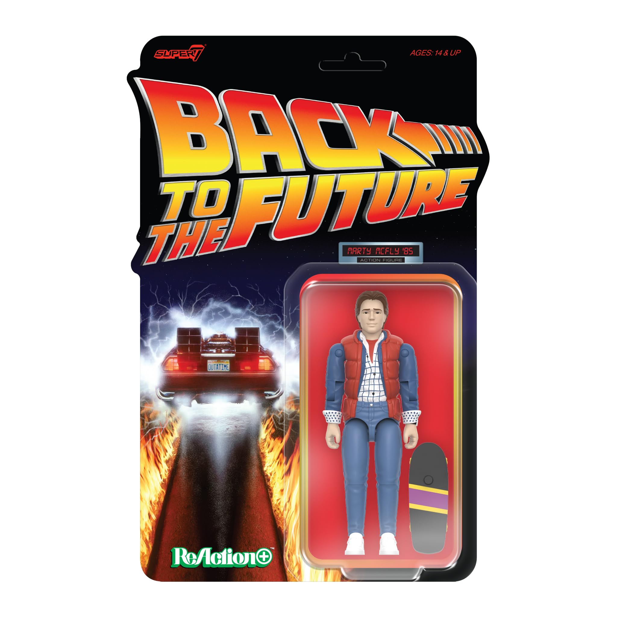 Super7 Reaction+ Back to the Future Marty McFly (1985) - 3.75" Back to the Future Action Figure with Accessories - Classic '80s Movie Collectibles and Retro Toys