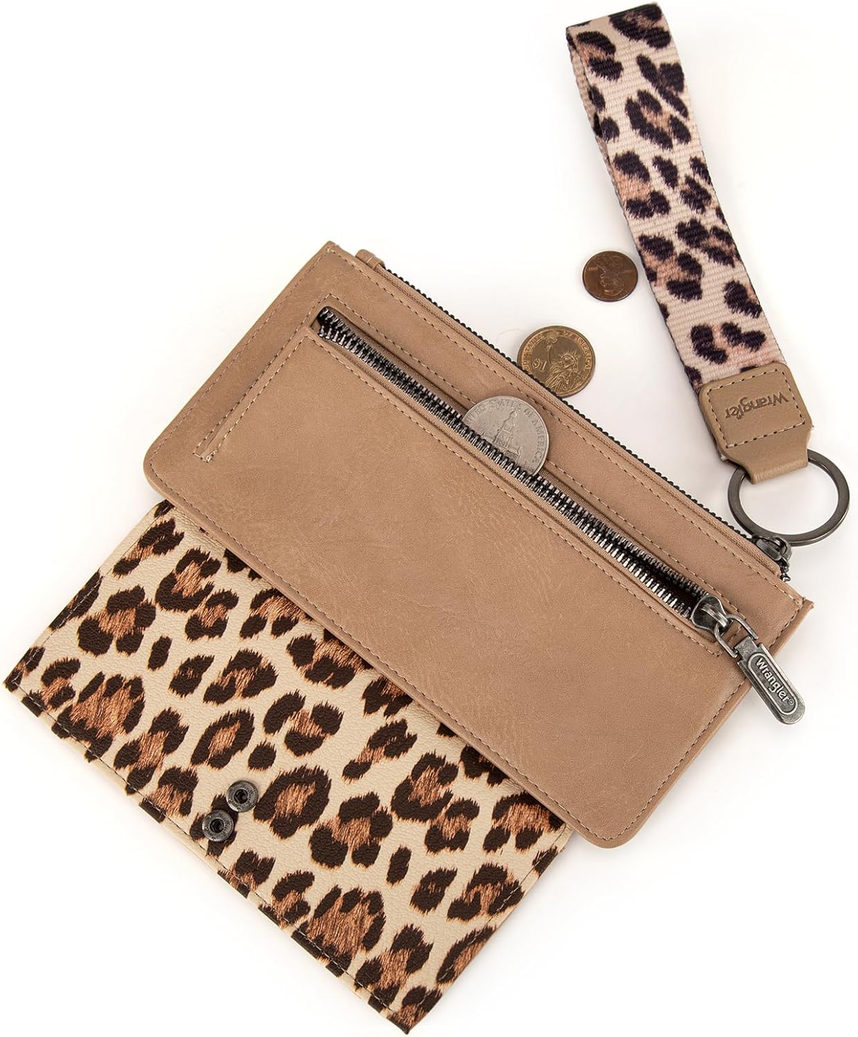 Montana West X Wrangler Wallet for Women Ladies Female Card Cases & Money Organizers Wristlet with Wallet Large Clutch with Coin Purse Smooth Zipper and Rfid Lining - Image 5