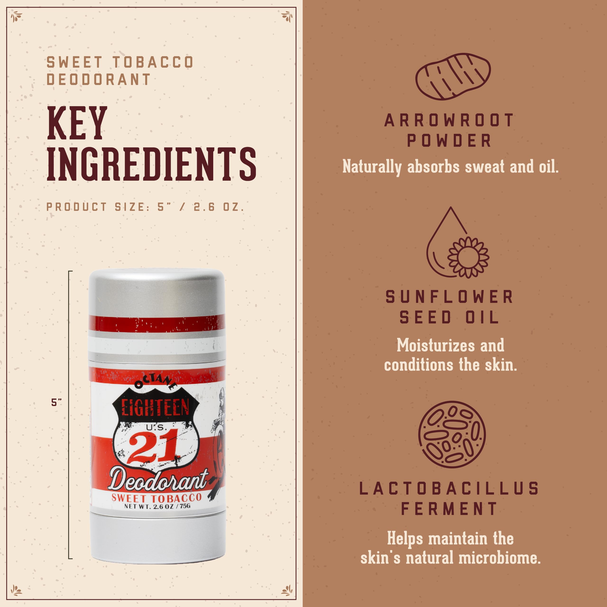 18.21 Man Made Long-Lasting Deodorant for Men, All-Day Protection, Odor Control, and Skin-Soothing Formula with a Bold, Masculine Scent