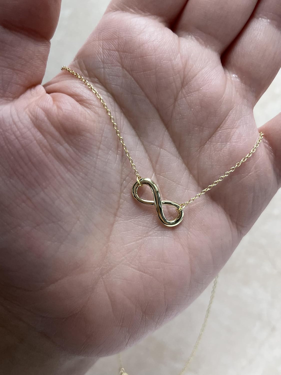 Takar Infinity Pendant Necklace Gold Plated Eternity Jewelry for Women Made in USA - Image 2