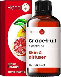 H’ana Grapefruit Essential Oil (1 fl oz) - 100% Natural Grapefruit Oil Essential Oils for Skin, Hair, Diffuser & Aromatherapy