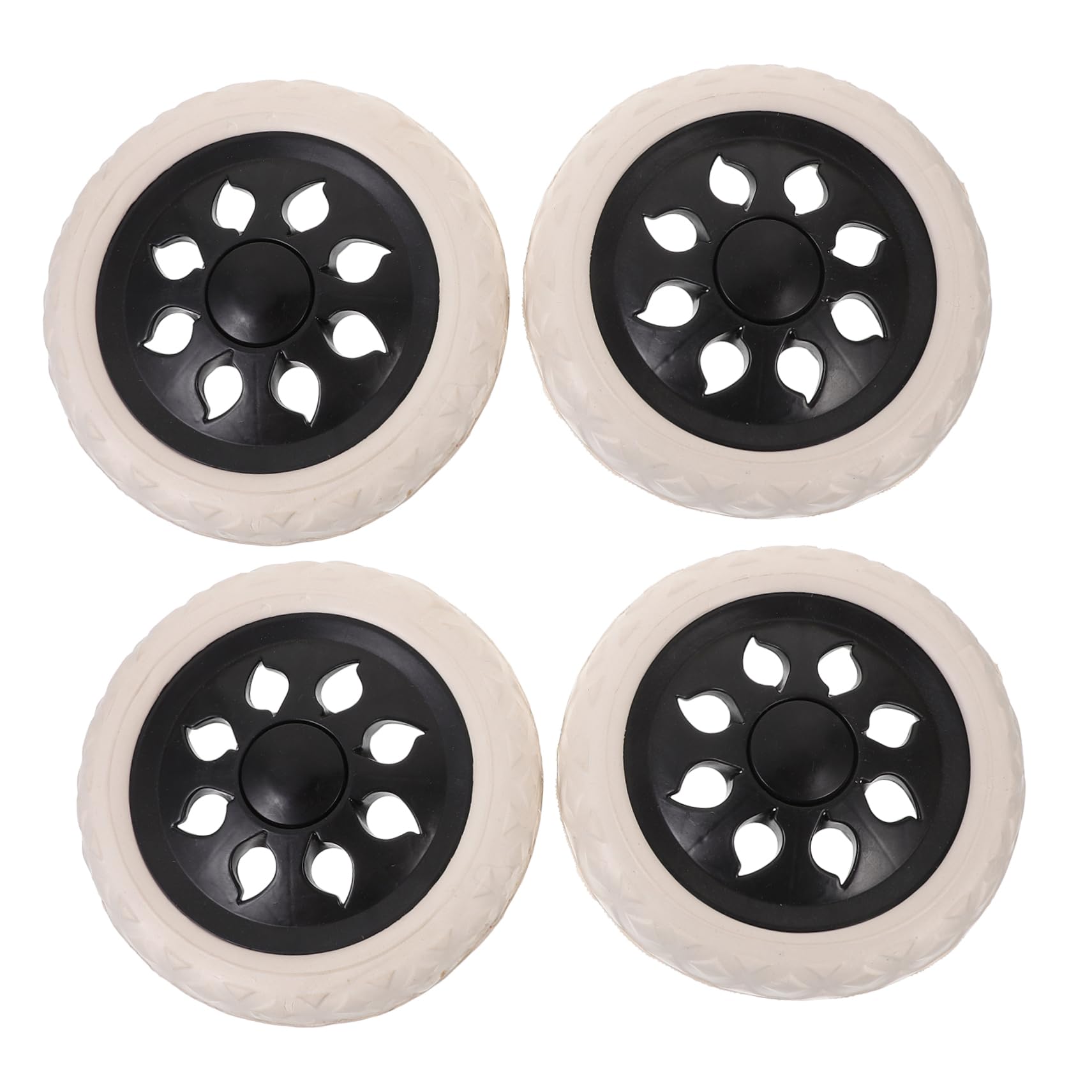 FOMIYES Sturdy Shopping Cart Wheels 4pcs Replacement Caster Wheels for Trolleys Carts Wheelchairs Easy to Assemble