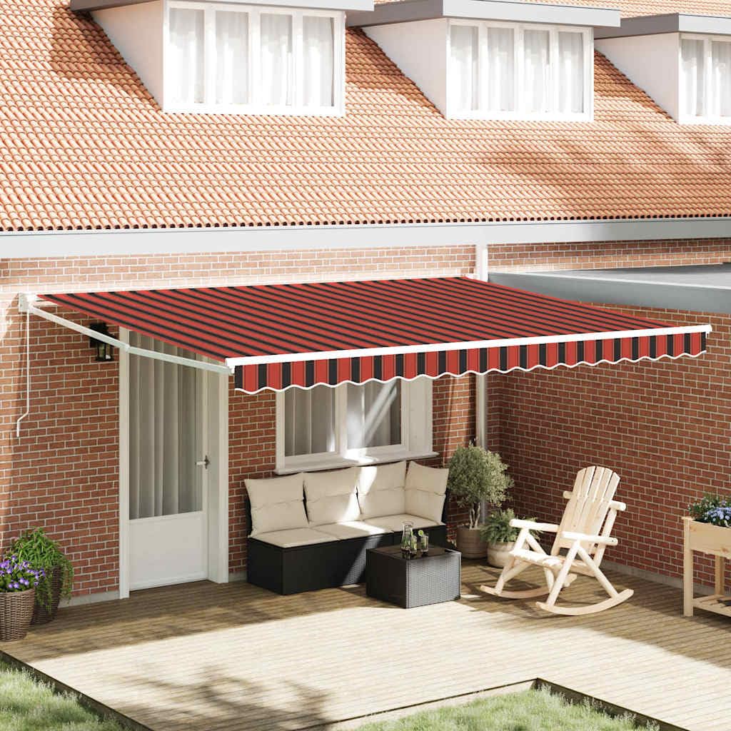 Store retractable manuel 450x300cm pour bloquer la chaleur sur la terrasse