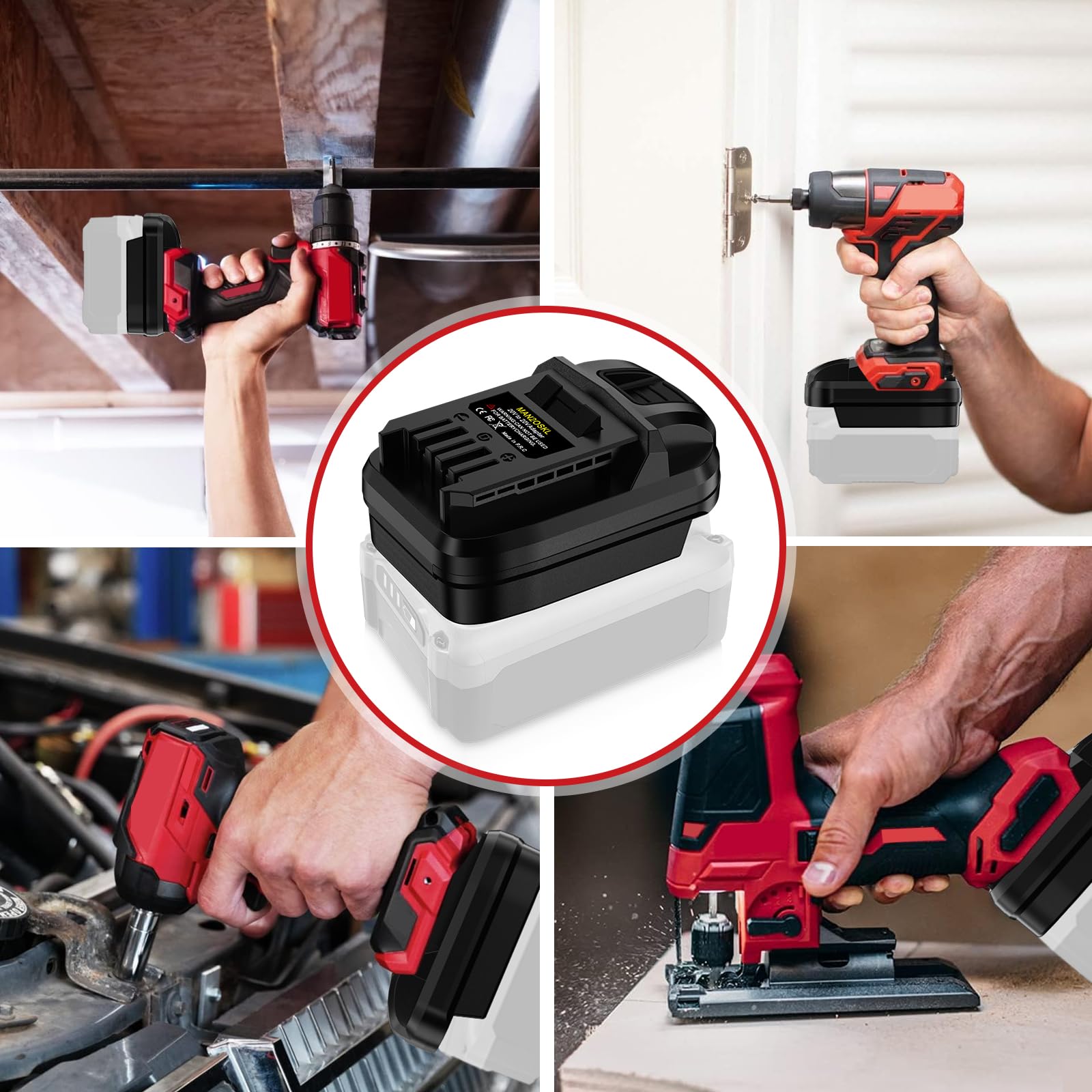 Adaptador de batería SKIL PWR CORE 20 de 20 V, adaptador para convertidor de batería Craftsman de 20 V a para SKIL PWR CORE 20 20 V batería de iones de litio, para herramientas eléctricas