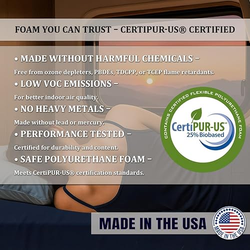 Miniatura 9 de Foamma Colchón de espuma viscoelástica de gel resistente al agua de 4.0 x 48.0 x 72.4in x 72.4in x 72.4in x 72.4in x 72.4in x 72.4in x