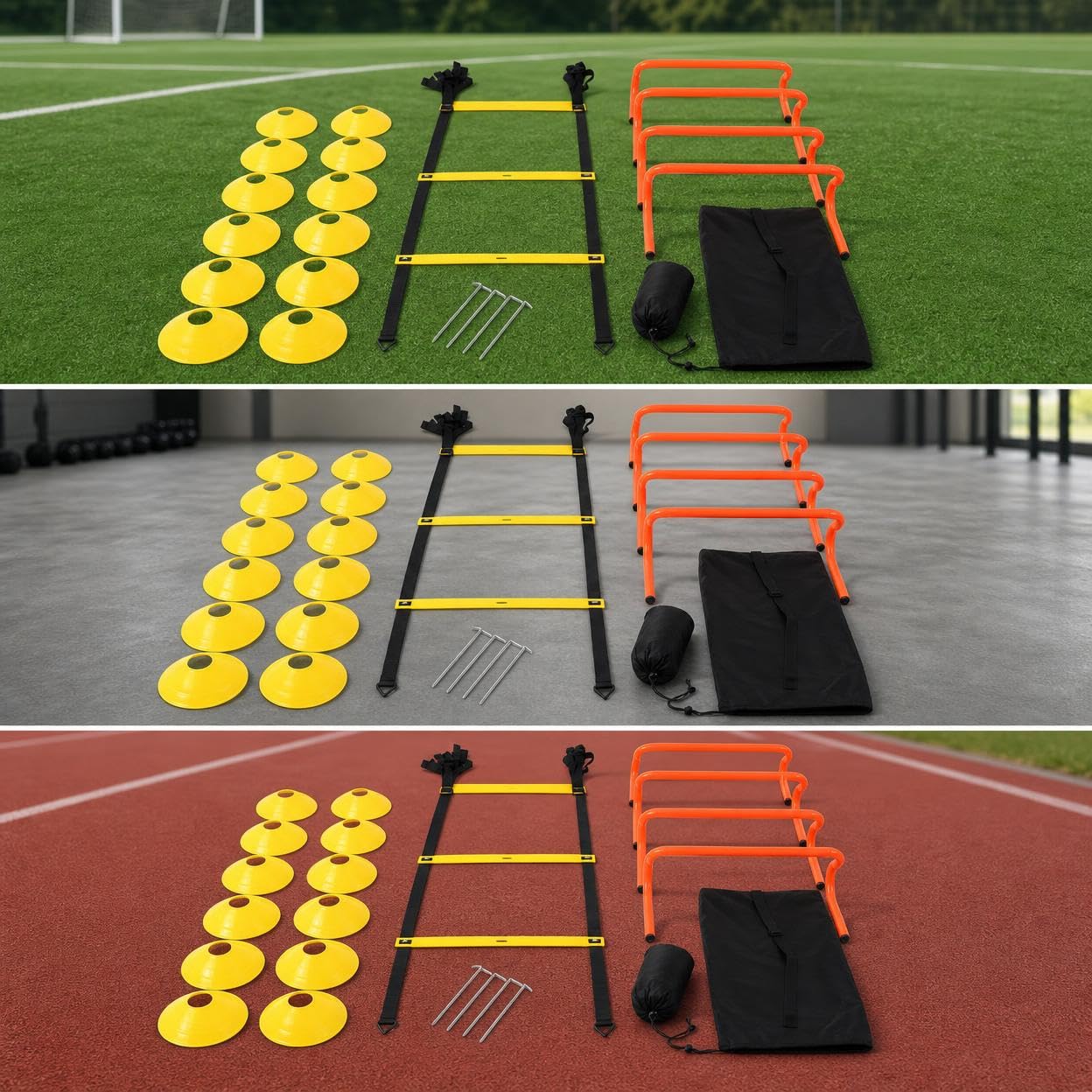 Kit Allenamento Agilità Calcio Velocità, Set A