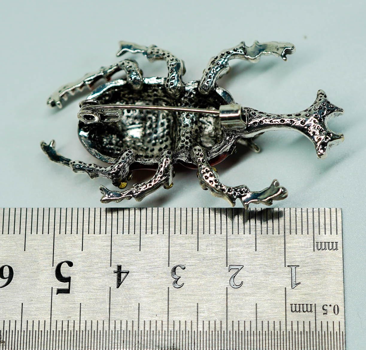 シルバー製 カブトムシ ピンバッジ ピンブローチ タイタック 【公式通販】