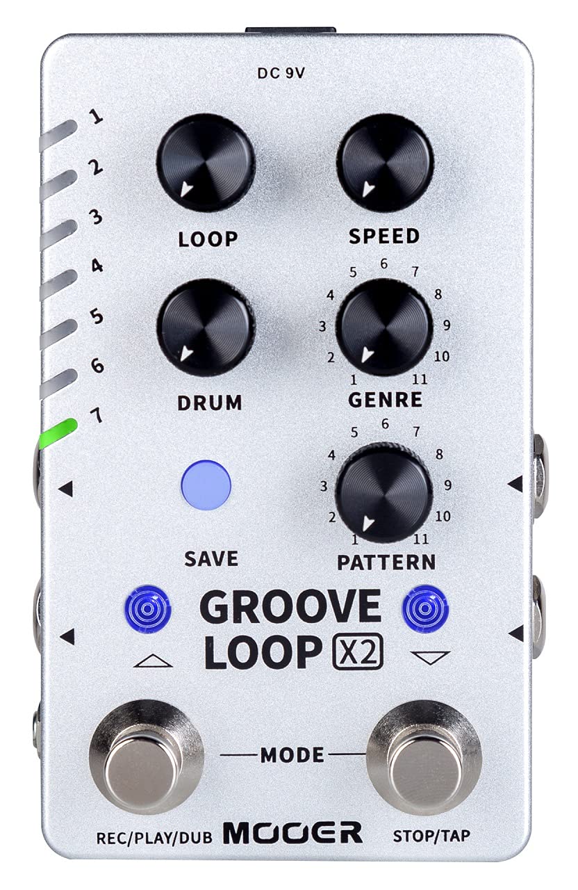 MOOERGROOVE LOOP X2 STEREO LOOPER & DRUM MACHINE