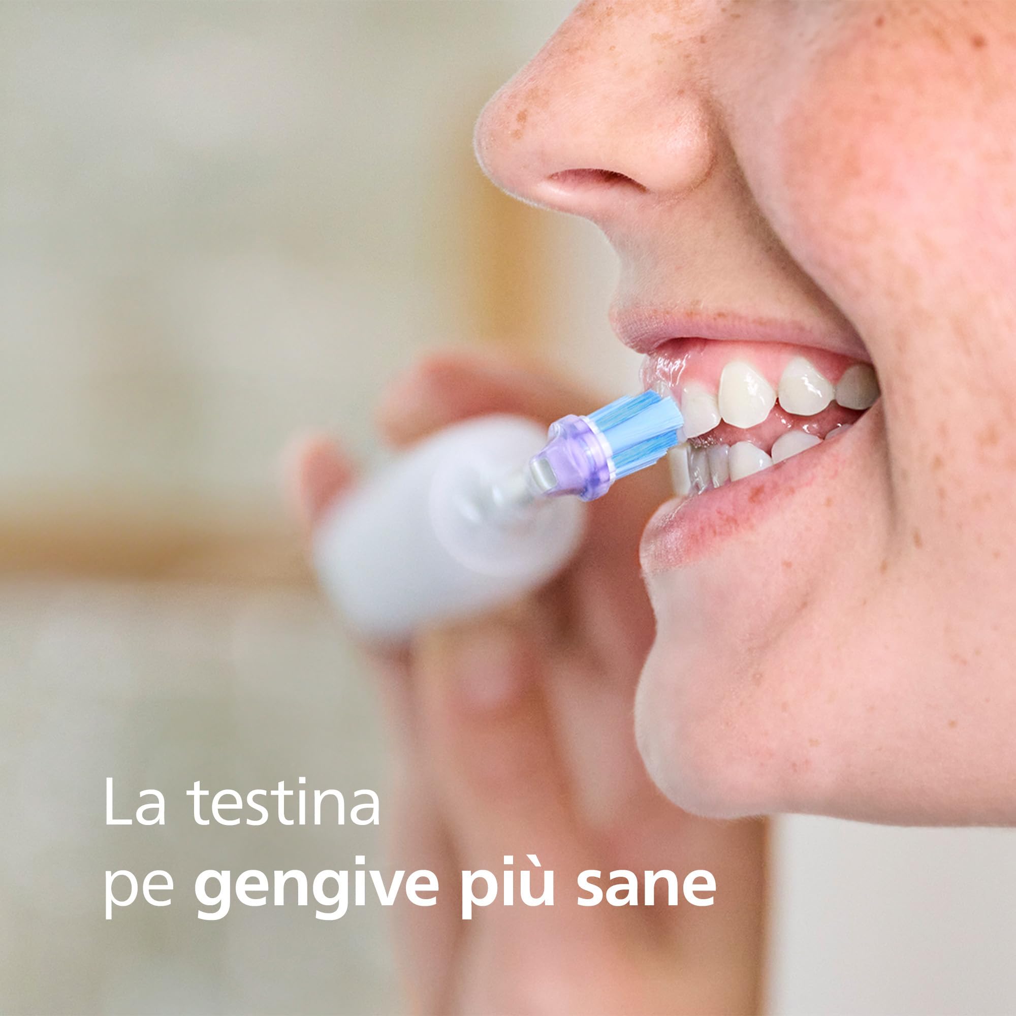 PHILIPS Sonicare G3 Premium Gum Care, testine di ricambio originali, bianco, confezione da 6, HX9056/87, Nuovo, 6 Testine