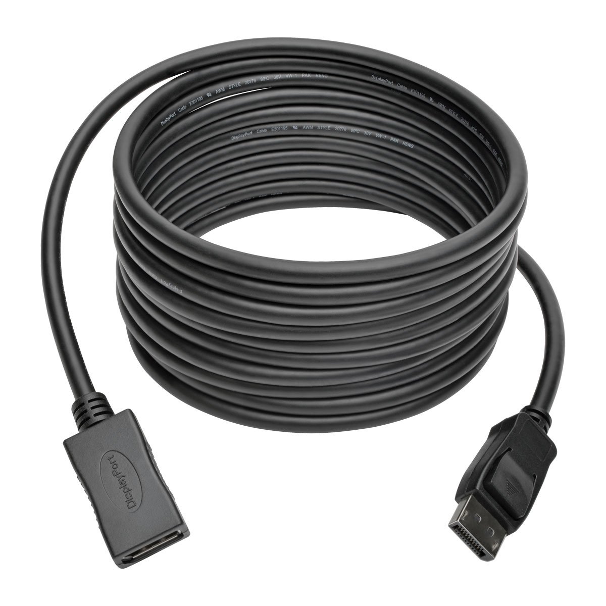 Tripp Lite 4K @ 60 Hz DisplayPort Extension Cable with Secure Latches, Male-to-Female, HDCP 2.2, 15 Feet / 4.57 Meters, (P579-015)