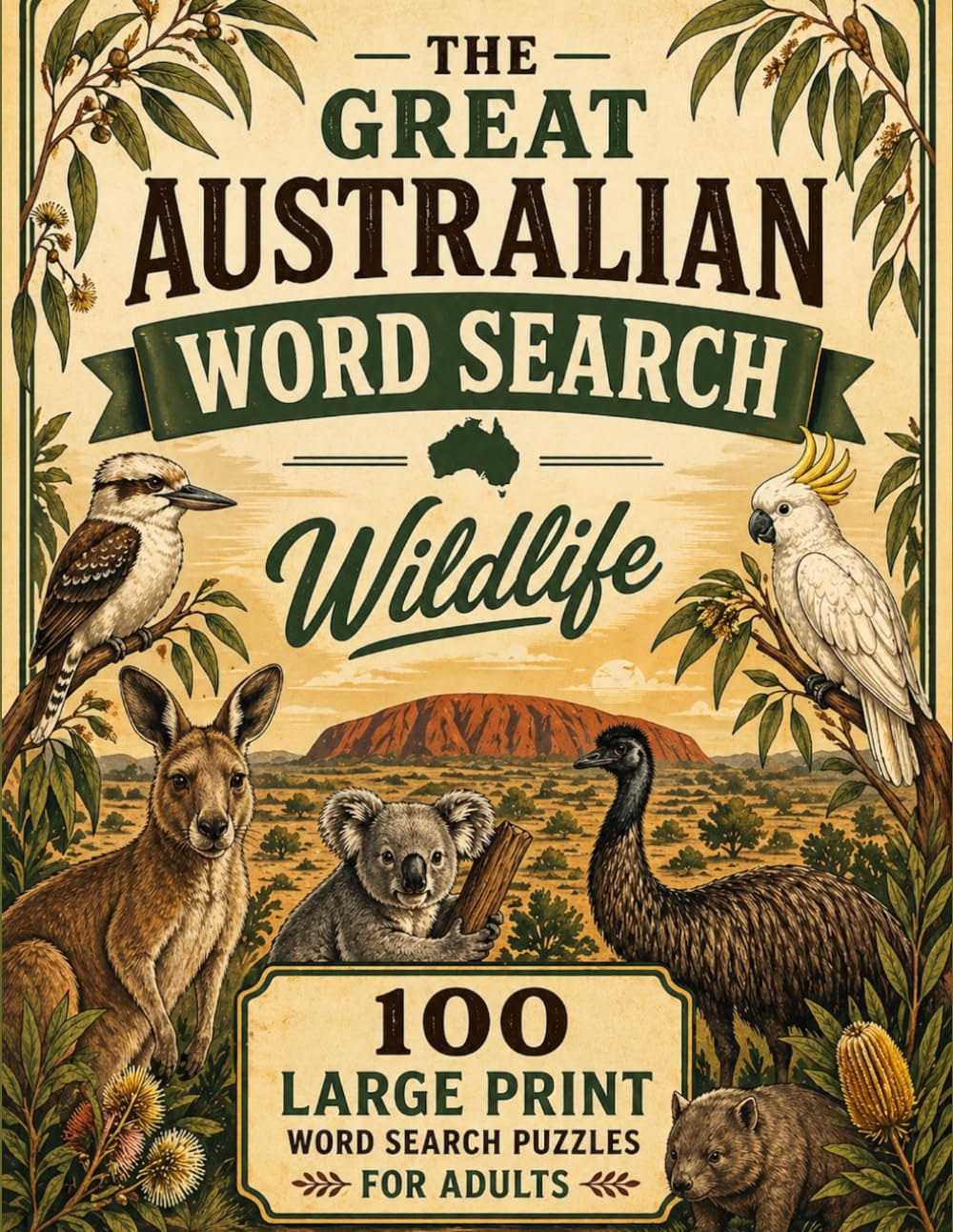 The Great Australian Word Search Wildlife: 100 Large Print Word Search Puzzles for Adults