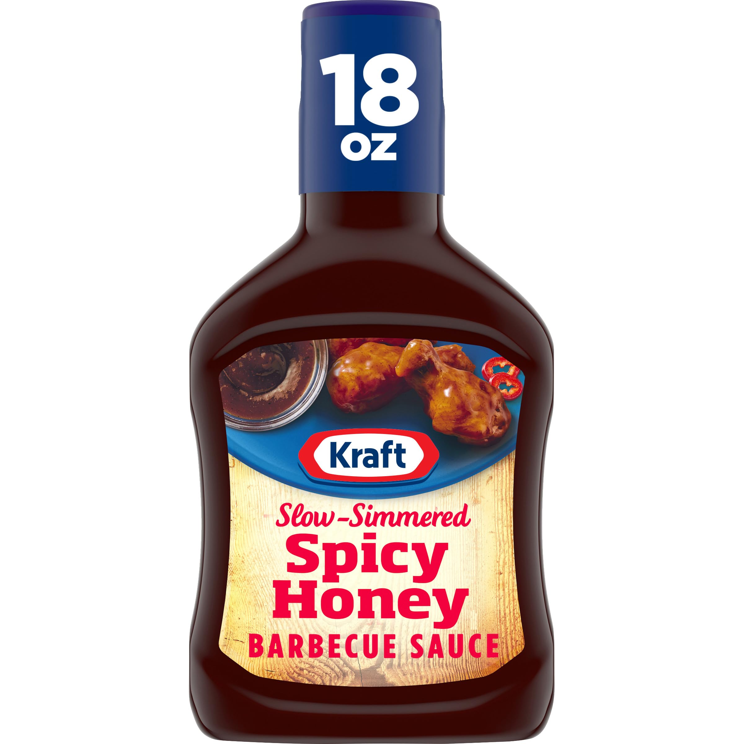 Spicy Honey Slow-Simmered BBQ Barbecue Sauce (18 oz Bottle)