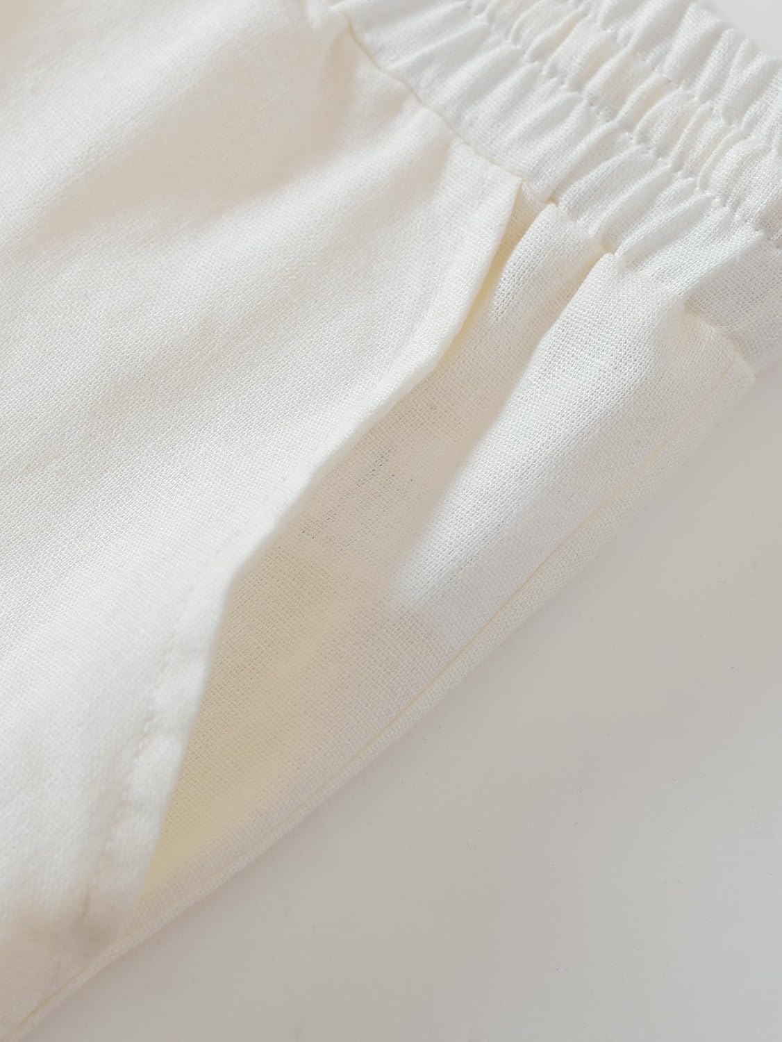 Weintee Women's Petite Linen Capris Wide Leg Cropped Pants with Pockets - Image 4