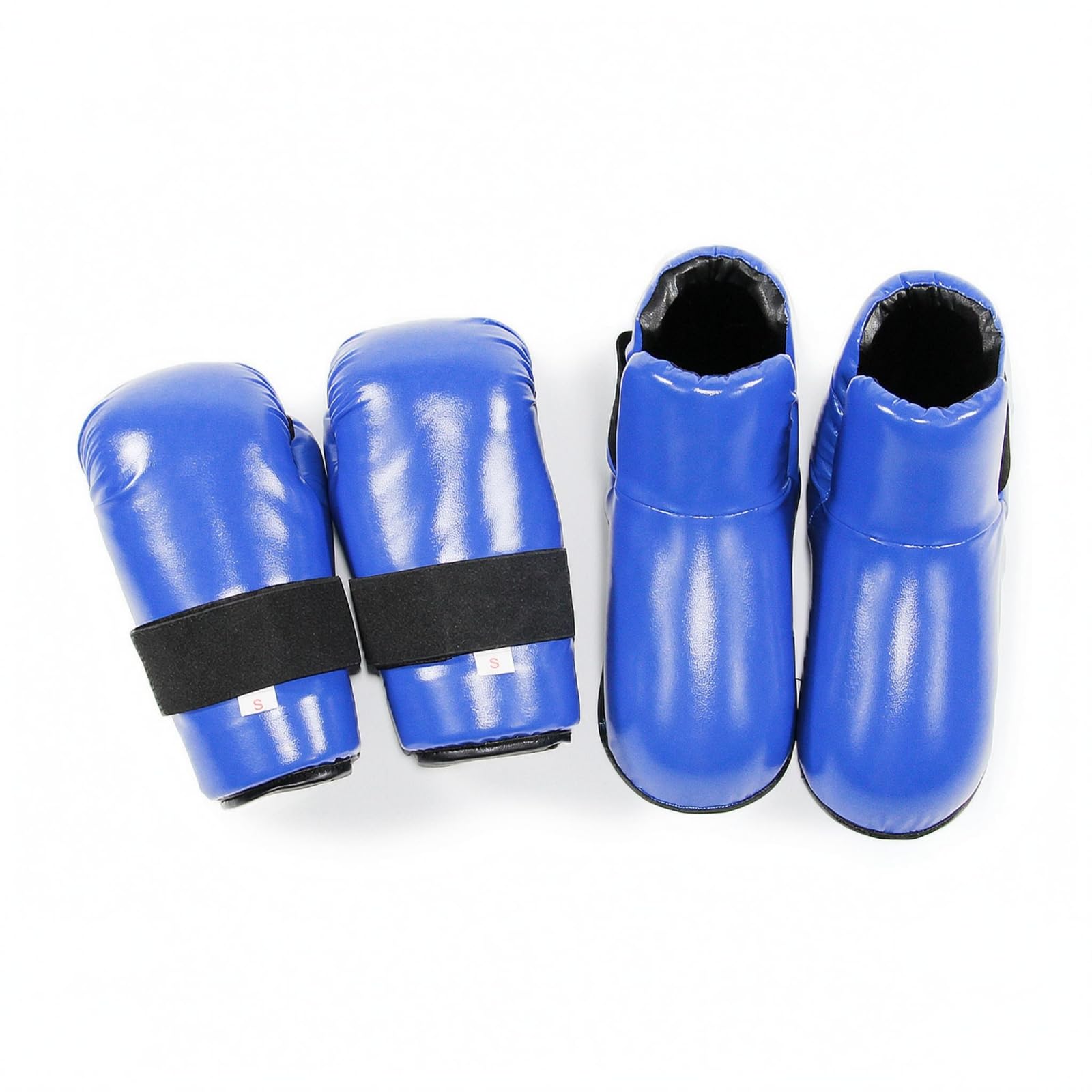 perfeclan 1 Par de Guantes de Entrenamiento para Niños Guantes Protector Mano Botas Protector Pie Equipo Taekwondo con Cierres de Gancho y Bucle Amplios Ajuste