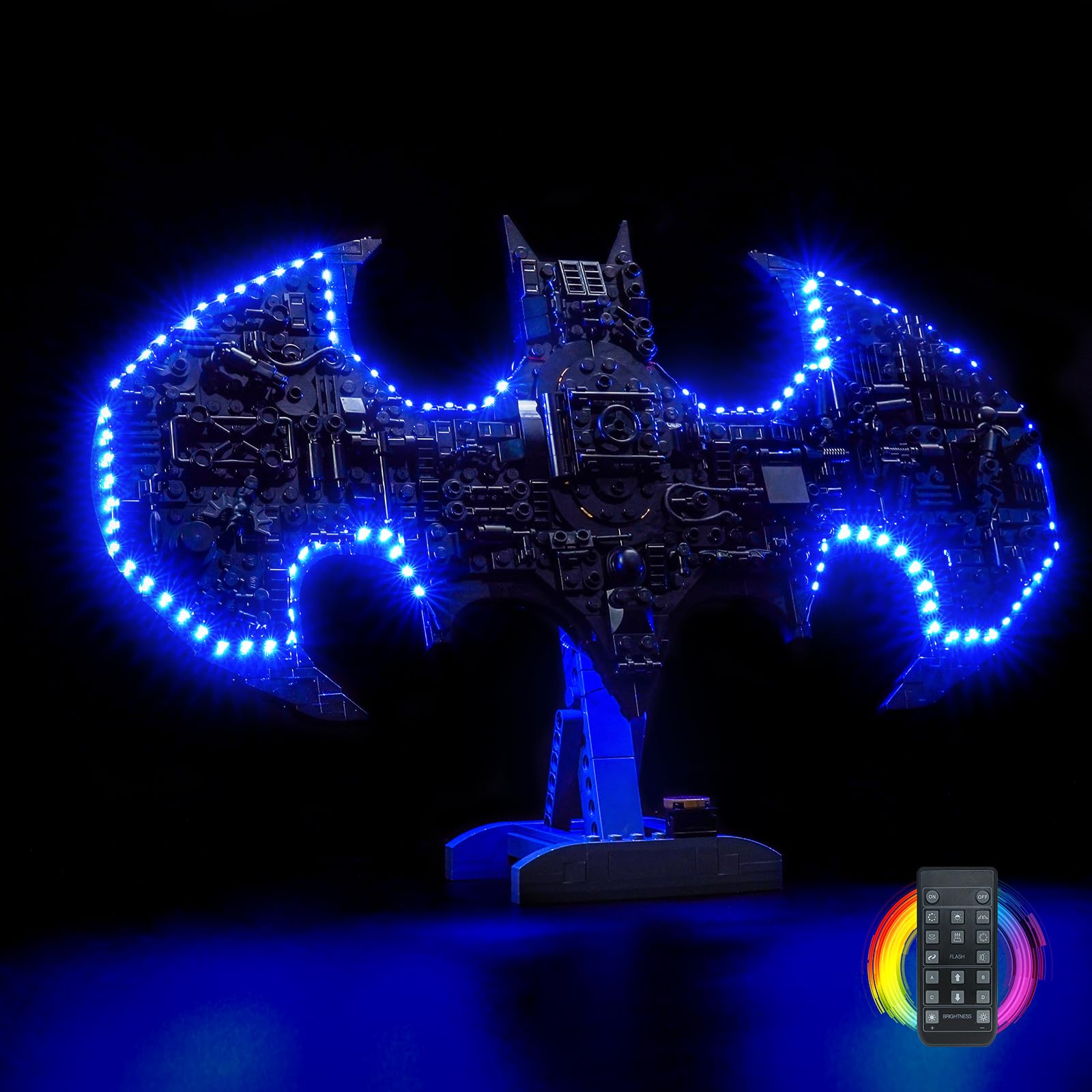 LocoLee Licht Kompatibel mit Lego 76330 Batman Logo (Kein - Lego-Set) Fernbedienung Dekorative Beleuchtung Set Compatible with Lego Batman Logo