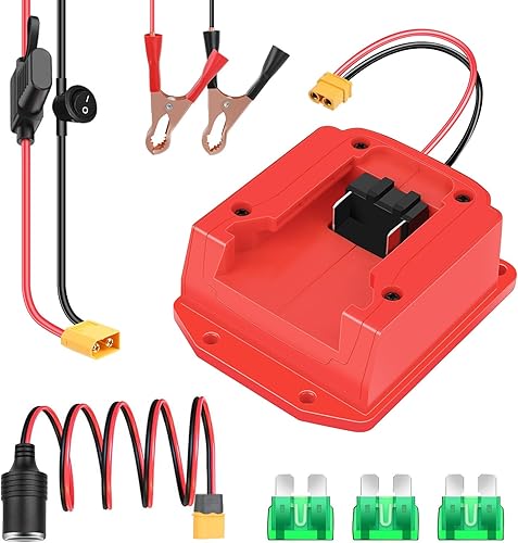 Abrazaderas de cable de puente para Milwaukee 18V, 3ft 8AWG batería portátil arrancador automotriz cables de refuerzo para