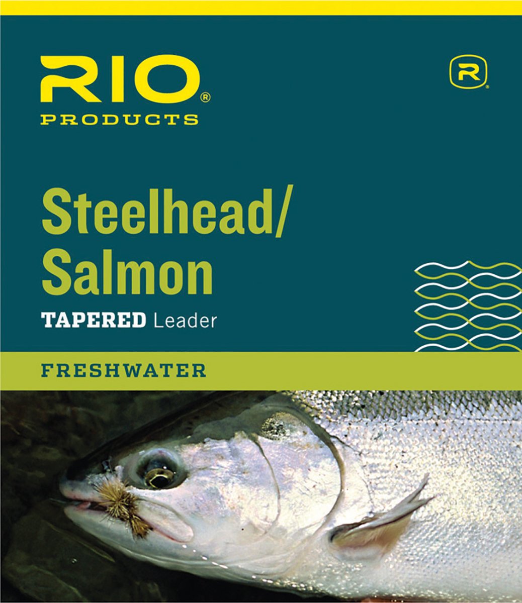RIO Fly Fishing Salmon/Steelhead 9' 8Lb Leaders (Pack 3), Glacial Green