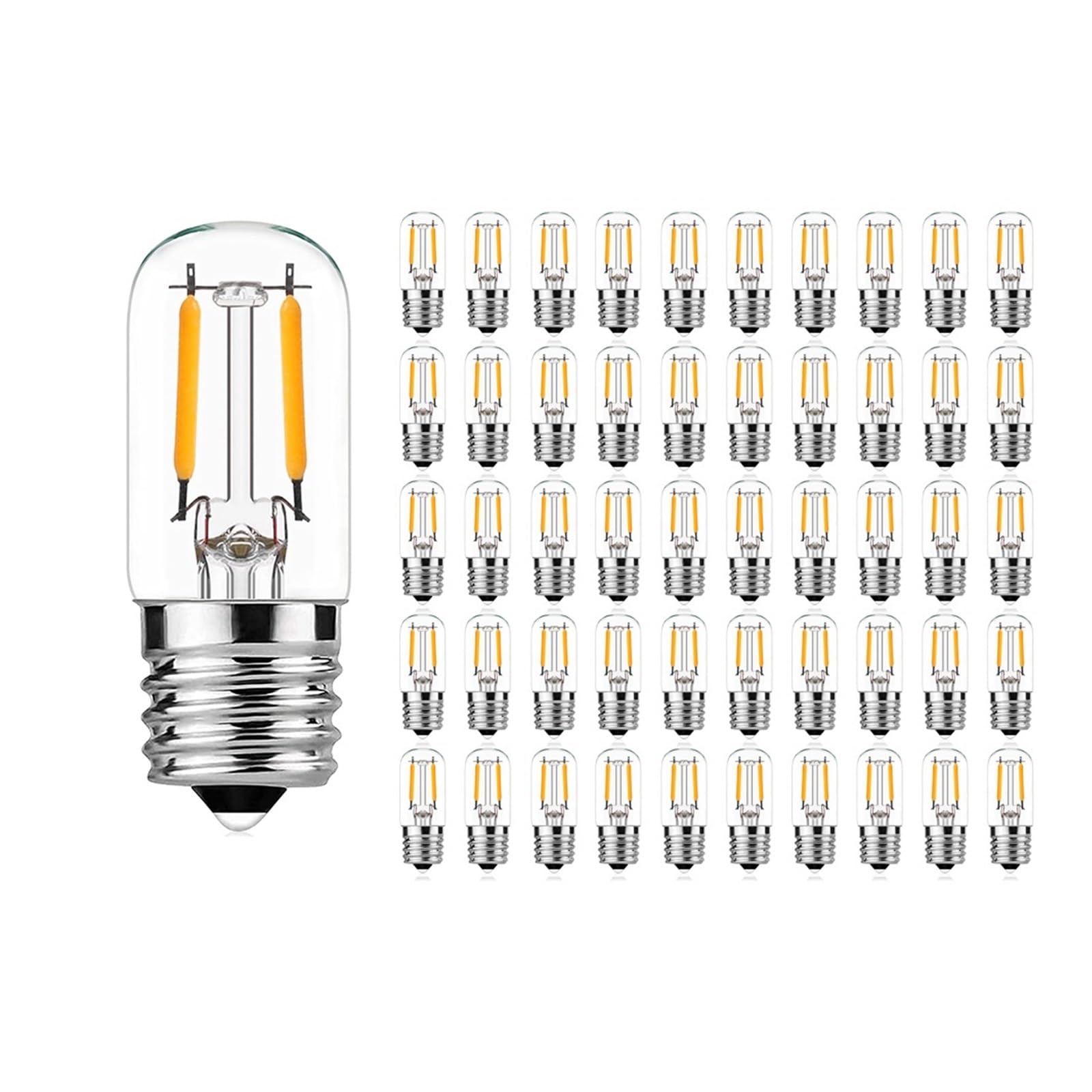 Retro E17 LED Light Bulbs 110V T20 2W Deep Dimmable Tubular Ampoule Salt Lamp Lava Light Replacement LED