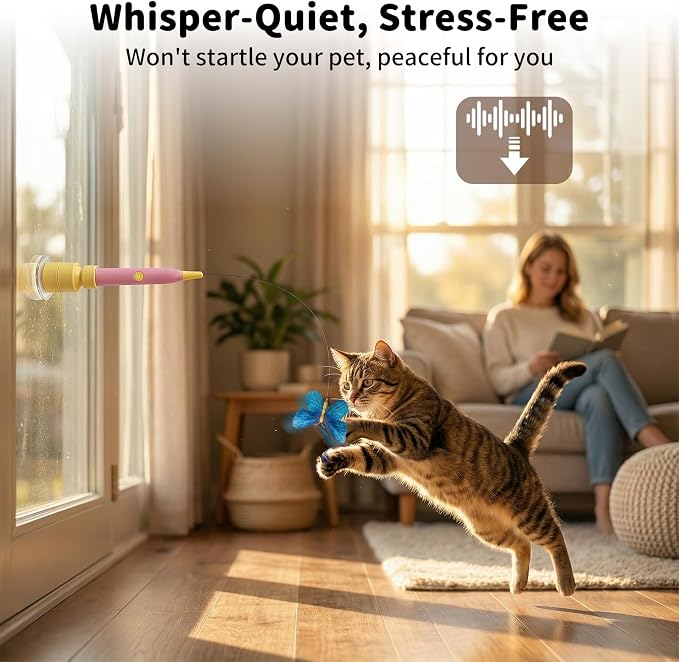 Juguete interactivo para gatos con varita automática miniatura 4